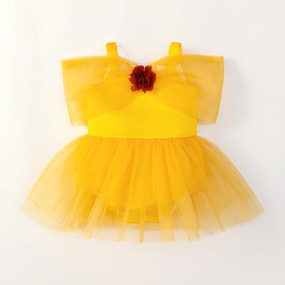 Newborn Beauty and the Beast Girl's One-Piece Romper with Triangle Design