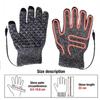 USB Electric Heating Gloves Anti Slip Five Finger Back Hand Warm Thickened Charging Constant Temperature for Outdoor Cycling
