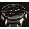 Salvatore Mara Watch Chronograph 10 ATM Water Resistant Business Formal Italian Brand Limited Model Men's SM15104 (Black X Pink Gold)