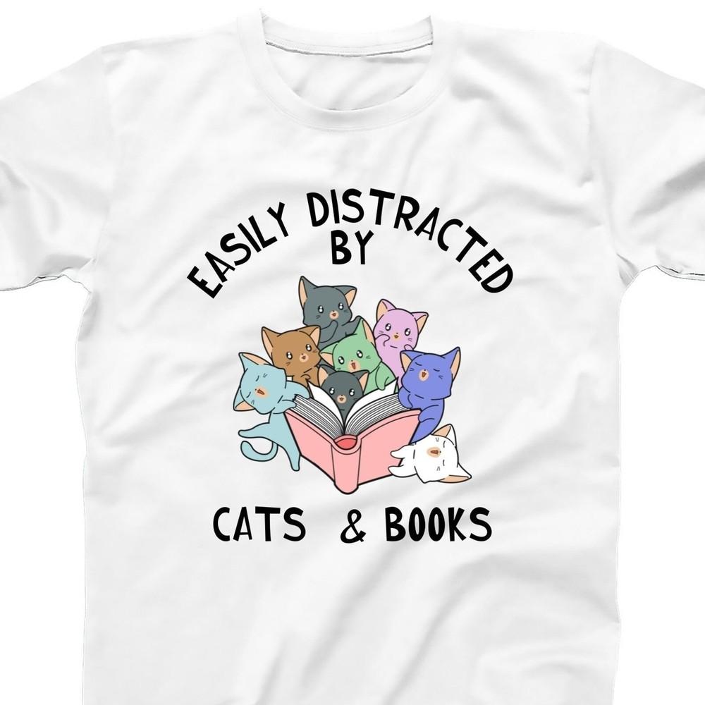 26 Cats and Books Lovers Tshirt Women Men  Book Lovers Gift  Cat Mum Cat  Dad G Unisex T-Shirt S