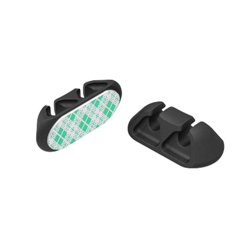 Self-Adhesive Silicone Cable Organizer Clips for Desk and Charging Cords