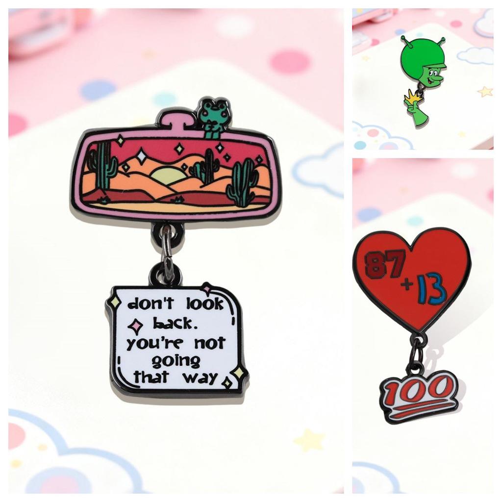 Creative Enamel Pendant Badge Brooch - Party Accessory & Gift