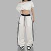 Women's Retro Three-Stripe Wide-Leg Casual Pants for Street Dance, Autumn Fashion