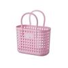 Plastic Bath Basket Bathroom Toiletries Towels Organizer Dirty Clothes Handheld Storage Bag Laundry Storage Bath Basket Drainage
