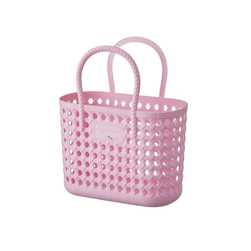 Vegetable Basket Hand Basket Plastic Household Egg Fruit Fruit Basket Large Shopping Basket Outdoor Picnic Storage Basket