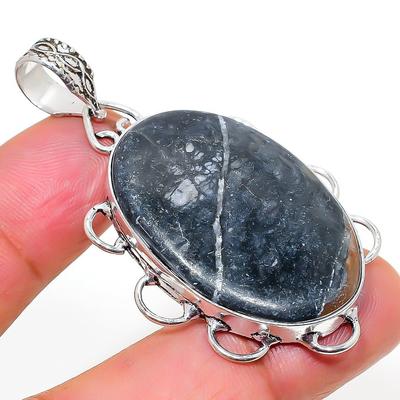 Natural Picasso Jasper Gemstone 925 Sterling Silver Gift Pendant 2.17" S0q94