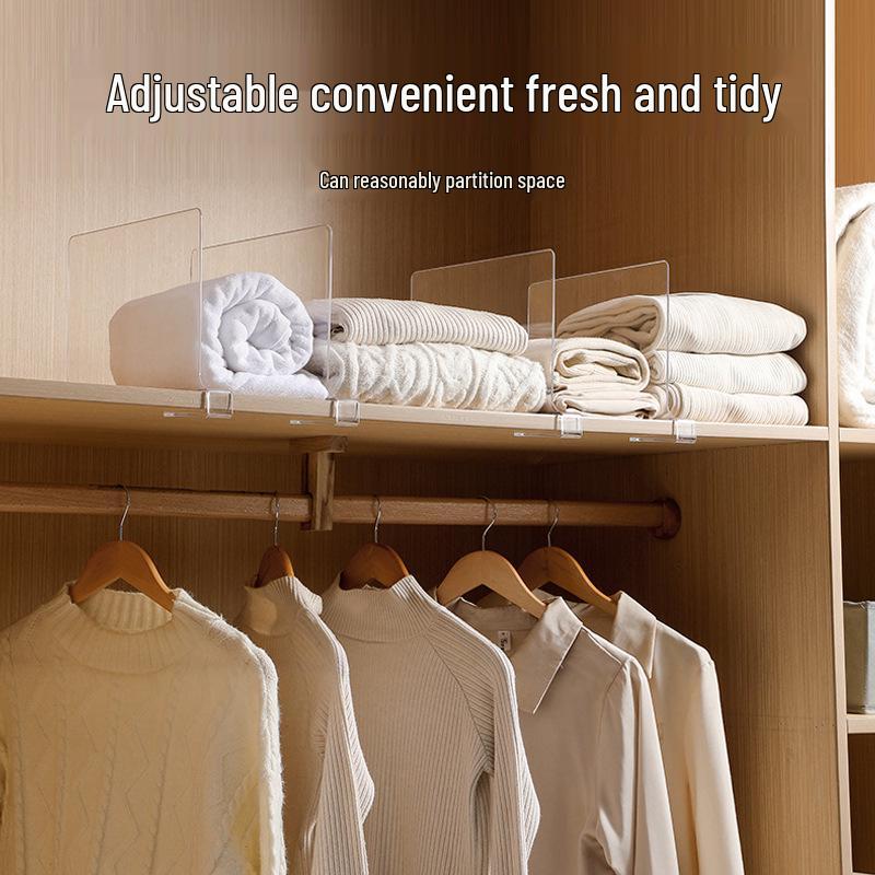 Transparent Plastic Desktop Partition and Wardrobe Divider