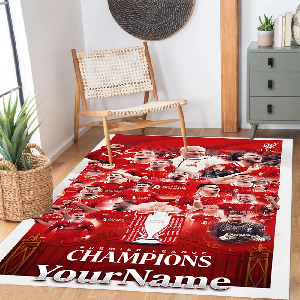 Liverpool Customize Text Floor Mat Perfect for Study room Living Rooms Game Room Dormitory Antislip Carpet Office home decor Birthday/Christmas Gift