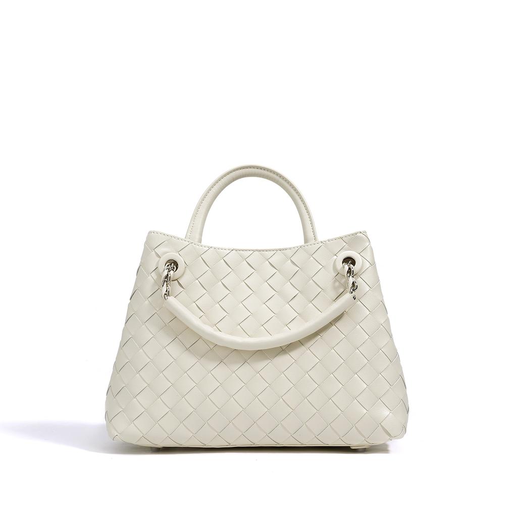 New Shoulder Bag Woven Bag Portable Large Capacity Leather Women's Bag Tote Bag
