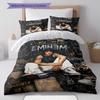 Eminem Pattern Bedding,Quilt Set Quilt Cover Pillowcase Home Birthday Gift(1 * Duvet Cover + 2 * Pillowcase, Without Core)