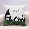 FFlow  Movie Black Cat  Doublesided print Pillow Case for Sofa Living Room Home office Decor Protective Cover