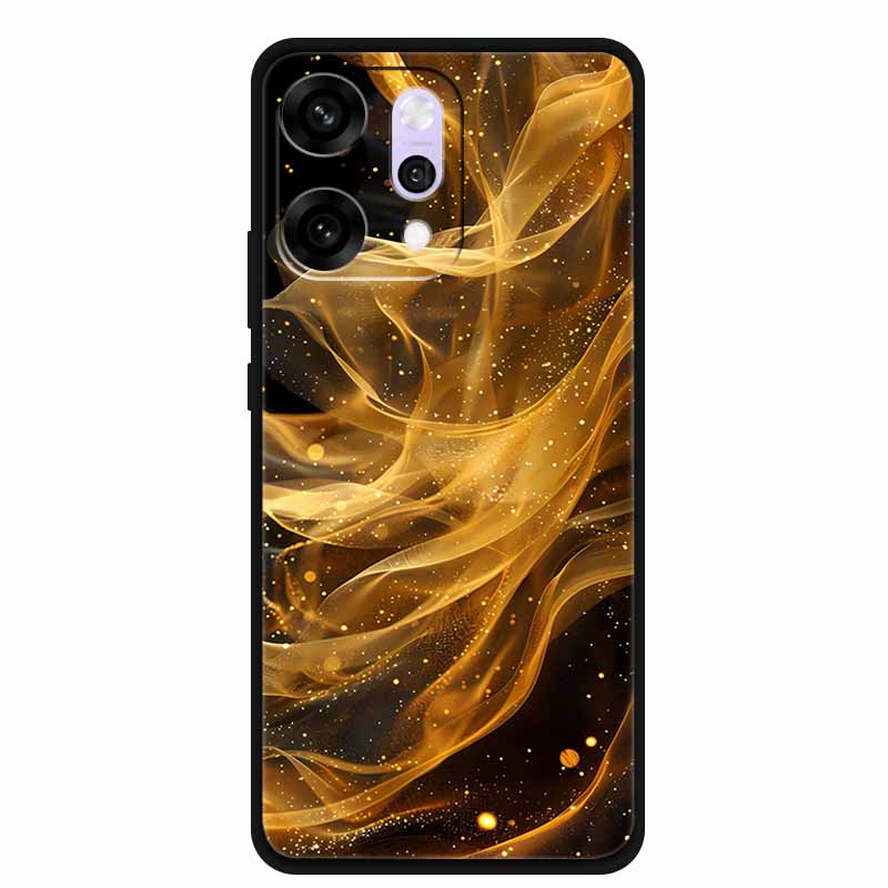 Funda de Dibujos Animados Para OPPO Reno 14 Pro Funda de Teléfono Suave de Silicona Para OPPO Reno14Pro Negra TPU Protectora Carcasa Trasera Mármol Para