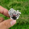 Mothers day Sale 925 Silver Natural Rhodonite Bezel Statement Wife Ring Jewelry