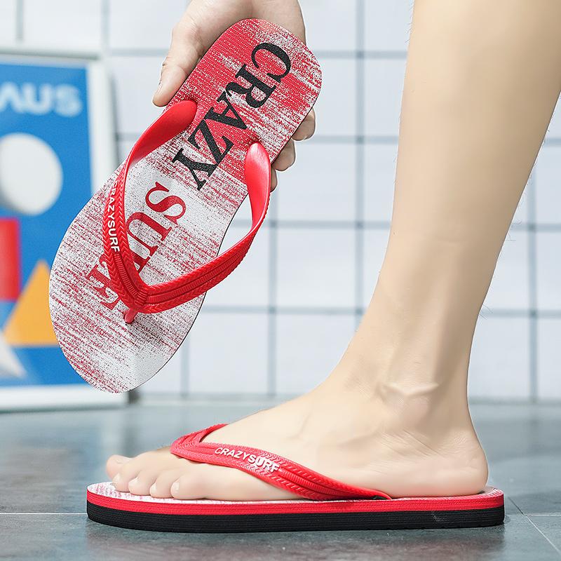 Summer Hot Selling Cheap Flip-Flops Man Non-Slip Red Flat Slippers For Men Comfortable Lightweight Men's Slides Chanclas Hombre
