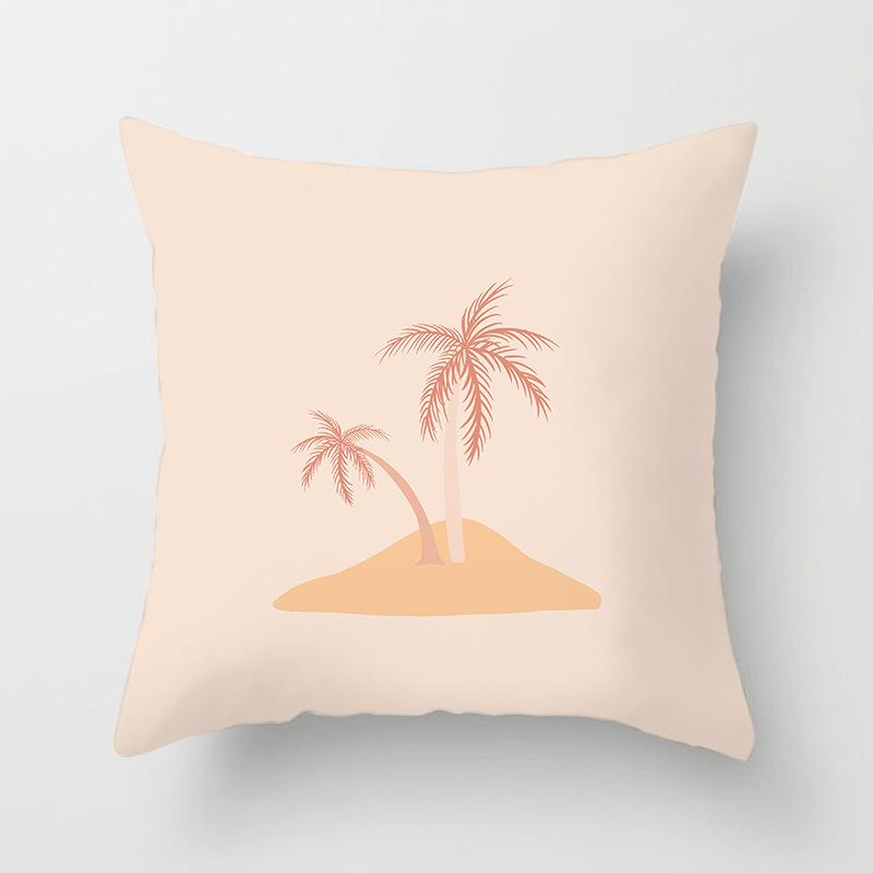 Einfache frische rosa geometrische Mond-Print-Muster Kissenbezug Haus Wohnzimmer Sofa Dekoration Kissen Kissenbezug