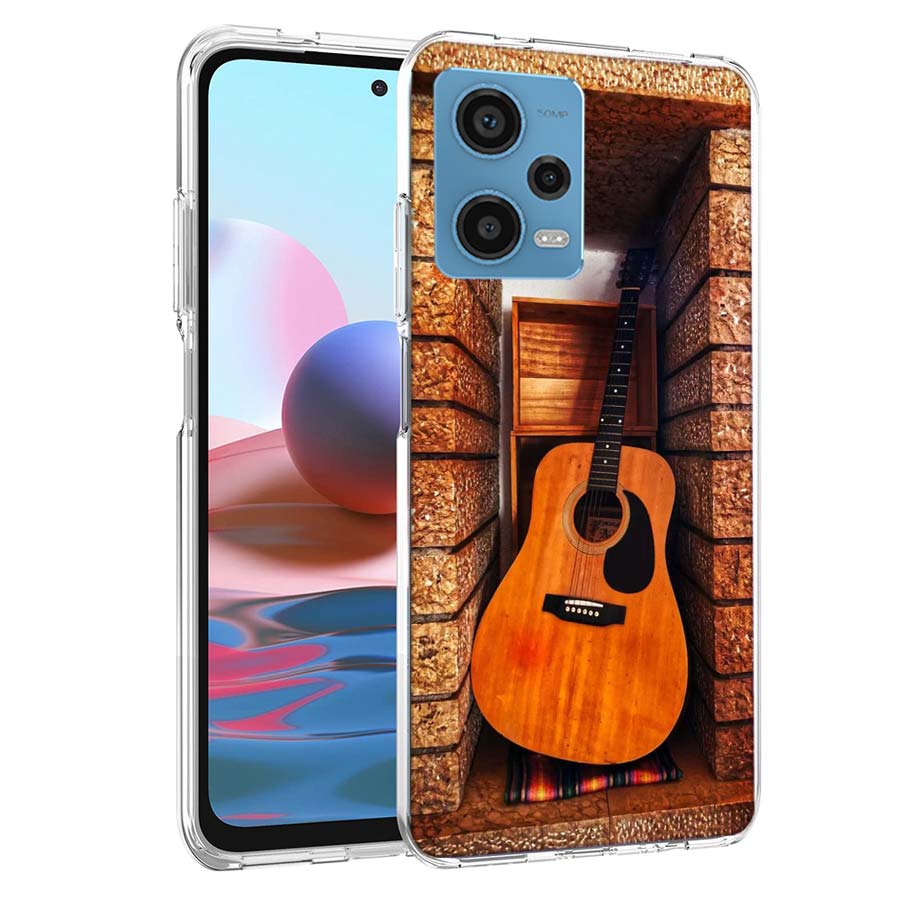 

Чехол для телефона Коллекция гитар для Redmi Note 13 12 14 15 Pro Plus 13R 11 11T 11E 11S 10 Pro 10S 9 9S Прозрачный ТПУ Чехол Ca Redmi Note 11E 5G