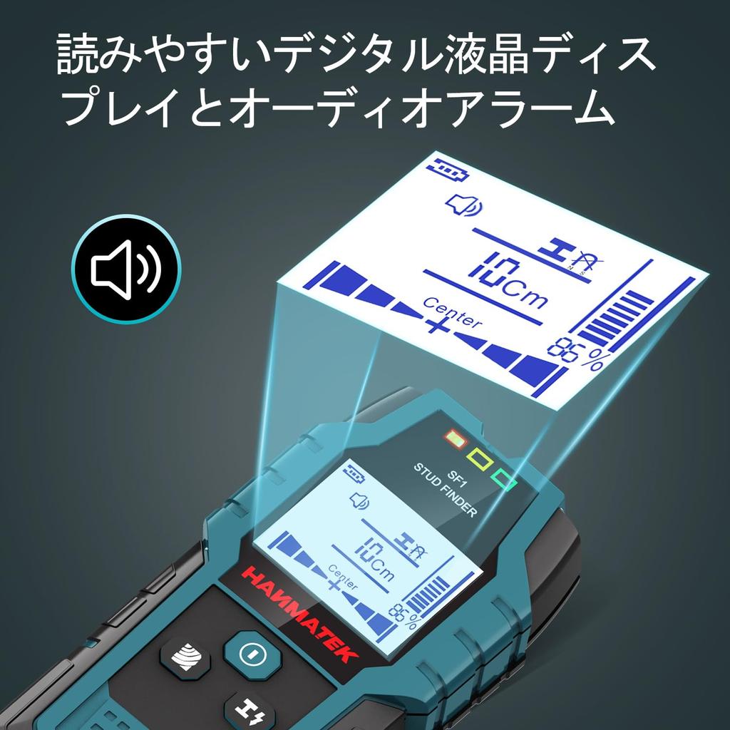 HANMATEK Substrate Detector, Substrate Sensor, Substrate Checker, Wall Back Sensor with Depth and Distance Display, Five-in-One Upgraded Wood Precisio