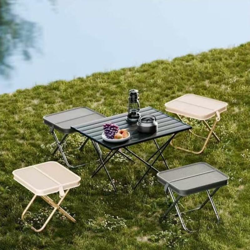 Picnic Fishing Chair Outdoor Leisure Camping Stool Solid Stable Hiking Folding Stool Shoulder Bag Portable Stools Easy To Store with Storage Pocket