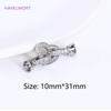 18K Gold Plated Heart Pearl Clasp Connector For Bracelet Necklace Making,Inlaid Zircon Hook Clasp,Brass Jewelry Accessories