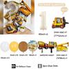 42pcs Cartoon Engineering Car Balloon Cream White Number Birthday Balloon Set Architecture Theme Party Decoration Festive Ballon