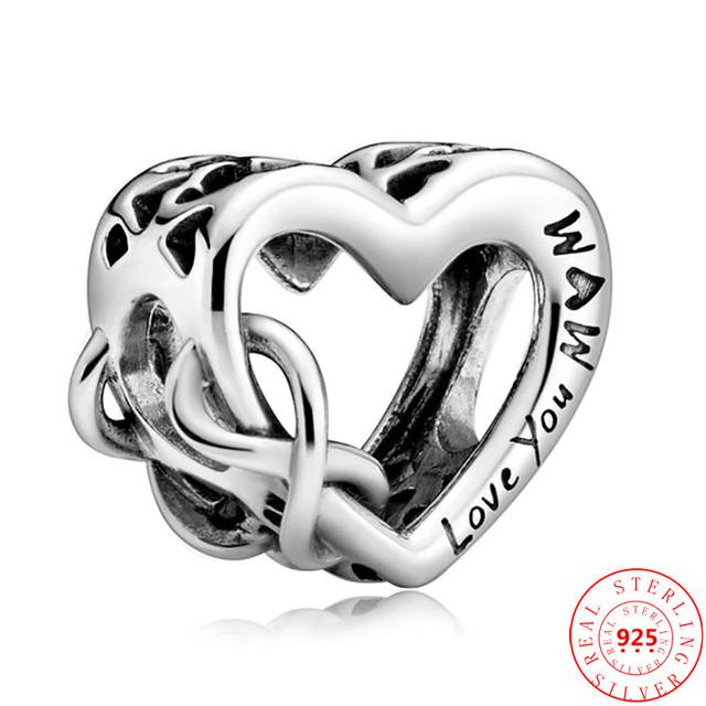 100% argint 925, băieți, fete, pene, pisică, câine, arbore genealogic, mărgele se potrivesc cu brelocuri originale Fasion brățară femei DIY bijuterii fine