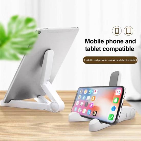 Plastic Tablet Holder Portable Travel Non-slip Adjustable Foldable Universal Tablet Mobile Phone Desktop Stand Phone Tablet Accessories