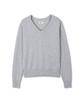 Michikoleondeonkosino Basic V-Neck Wool Knit Melange Gray