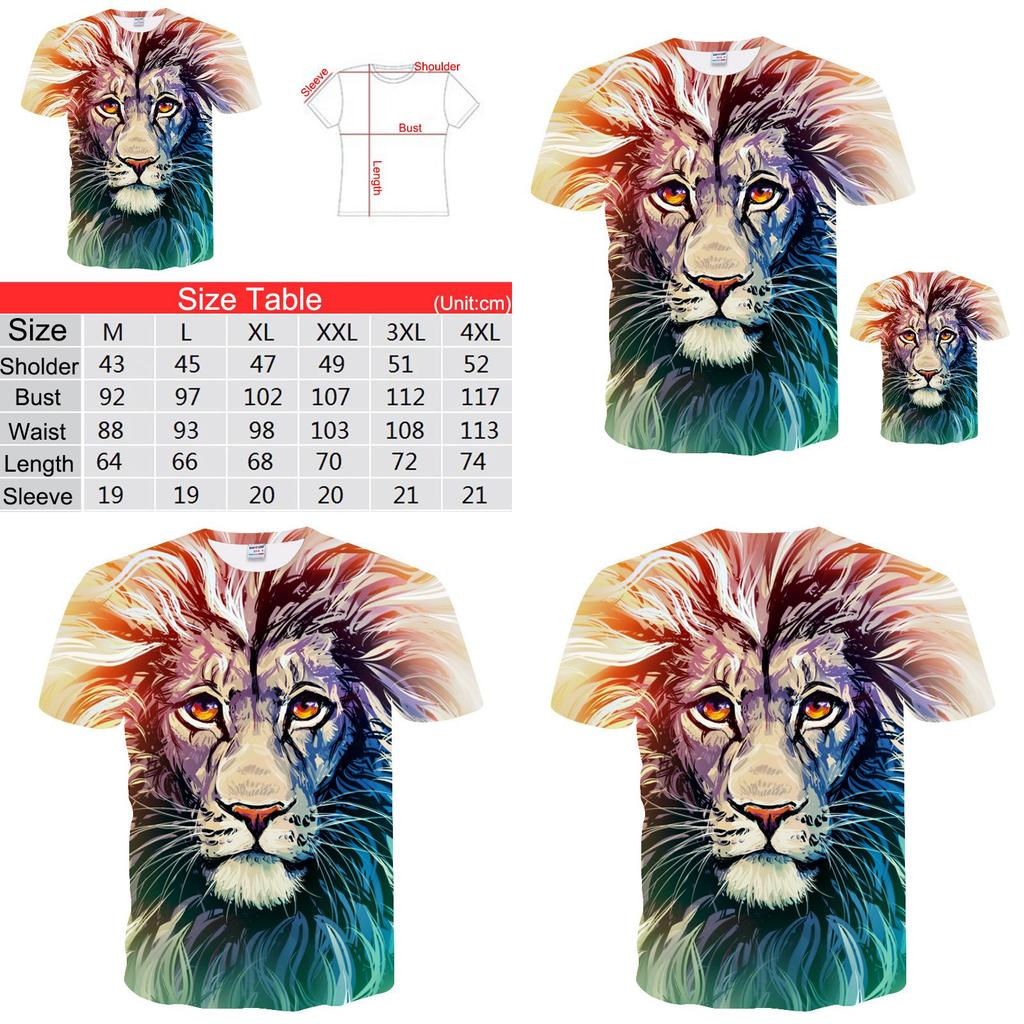 Premium Quality Lion Animal 3d Print T-shirt For Men And Women In All Sizes