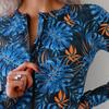 Costume da Bagno da Surf a Manica Lunga con Zip e Protezione Solare - Costume da Bagno Donna Europeo e Americano