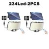Solar Lights Outdoor 3 Modes Motion Sensor Flood Lights 234LED Solar Wall Lights for Outside Yard Garden Fence Pathway Lighting