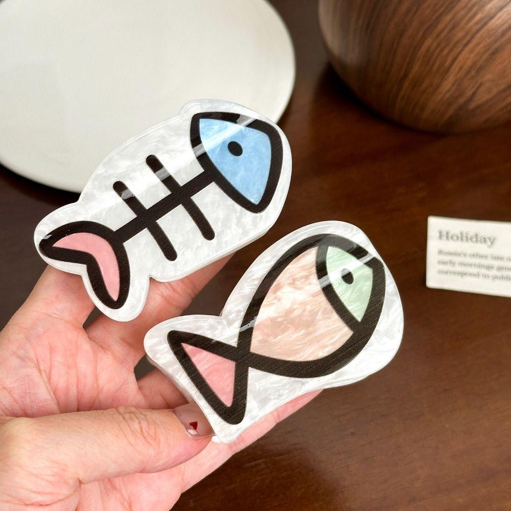 Clown Fish Cute Fish Hair Grab Fish Bone Acrylic Shark Clip Cute Cartoon  Hair Claw  Girls
