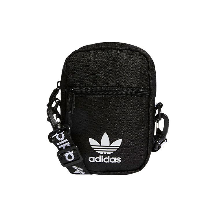 

Adidas Originals Trefoil Large Logo Strap Sports Casual Polyester Shoulder Bag Crossbody Bag Unisex bags Black CL5475 Black
