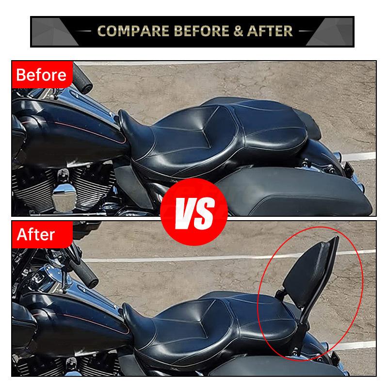 Motocykl Černá Odnímatelná opěrka pro spolujezdce Sissy Bar pro Harley Touring Road King Glide Street Electra Glide CVO 2009-2022