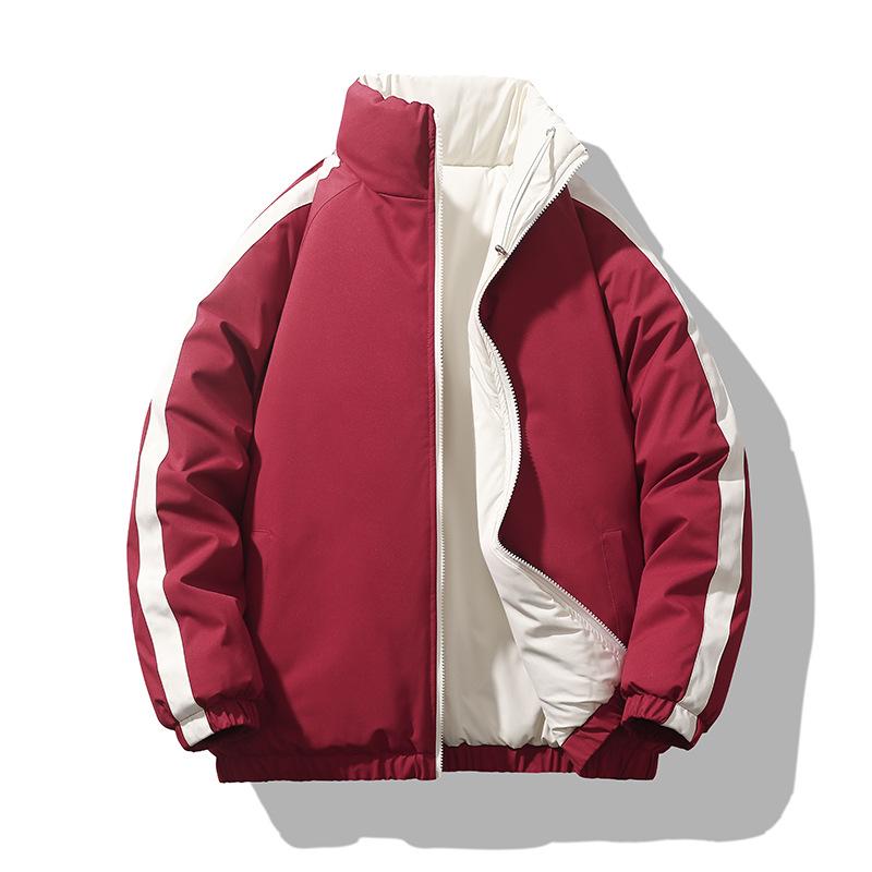 

Men s Winter Double-Sided Cotton-Padded Jacket - Short, Thick, Loose Coat 2XL (170-185 jin)