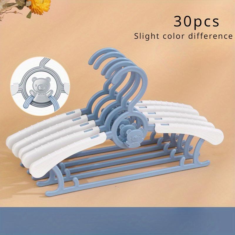 30 Pack Plastic Baby Clothes Hangers Retractable PP Drying Racks Anti Slip Durable for Bathroom Bedroom Closet Wardrobe синий 4470₽