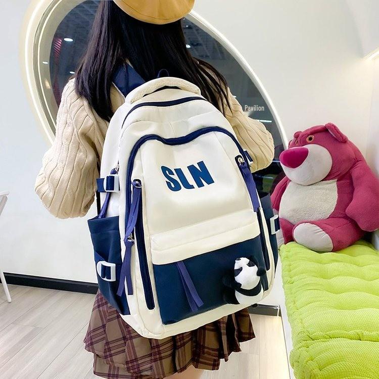 

Japanese Minimalist Large-Capacity Backpack for Students - Stylish & Dirt-Resistant синий