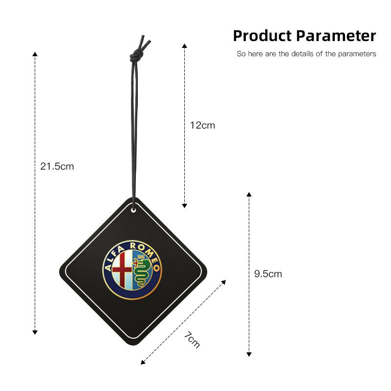 PRTZU1 Car Perfume Pendant Air Freshener Hanging For Alfa Romeo 156 159 147 4C 8C 166 Giulia Giulietta Mito Stelvio Spider GT Tonale