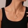 Vintage resin zircon Maitreya Buddha gourd necklace real gold electroplating safe and lucky Buddha phase national style necklace jewelry 