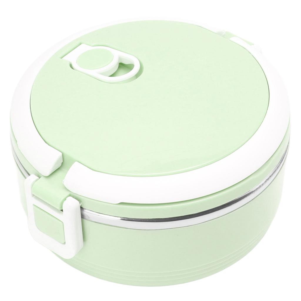 Thermal Lunch Box Stainless Steel Single Layer Portable Insulated Bento Box with Safety Buckle for