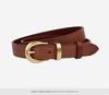 2024 Women's Korean Style Genuine Leather Belt - Trendy, Versatile, Retro Cowhide Denim Waistband