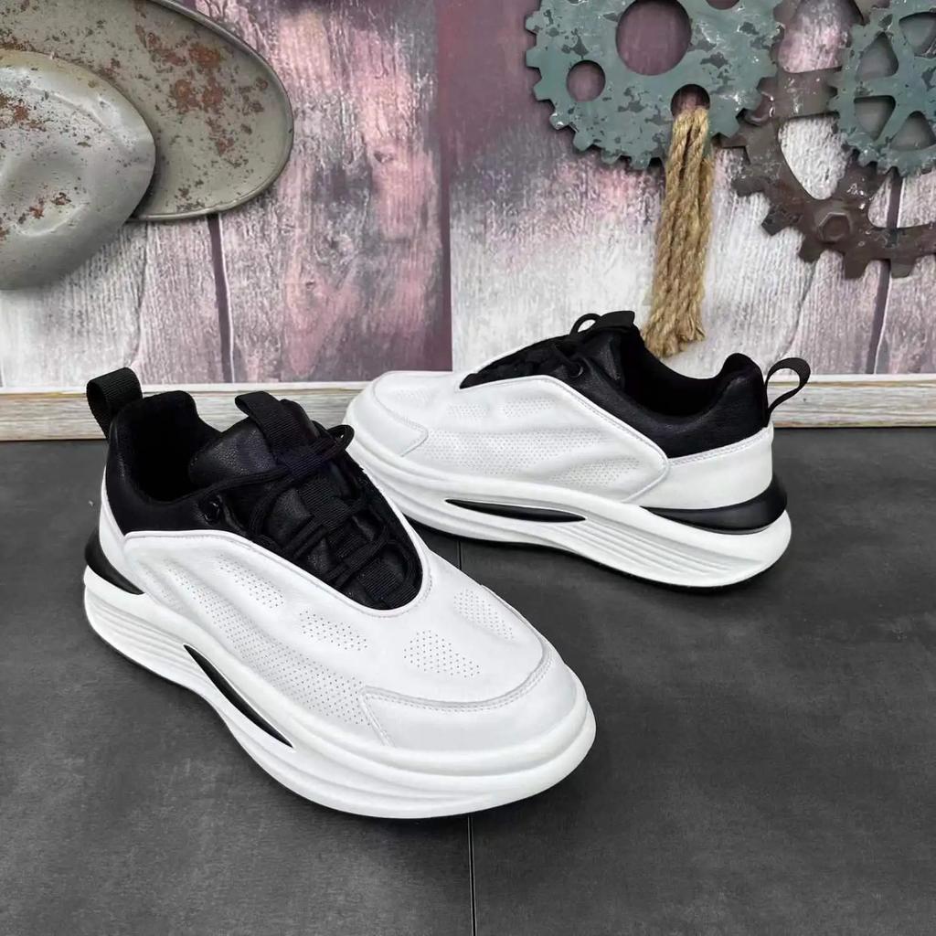 Luxury men's shoes with thick sole and thin mesh, breathable running shoes, fashionable and lightweight sports and leisure shoes