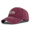 Retro Letter New York Embroidery Baseball Cap Visor Washed Cotton Baseball Hats Adjustable Peaked Cap For Man Women