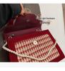 Women's Luxury Red Bridal Handbag - Bridesmaid & Bride Wedding Clutch