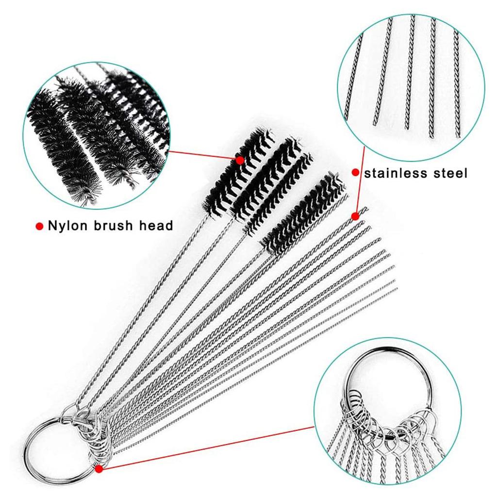 Pack of 10 Carburetor Adjustment Tool + Carrying Case + Cleaning Kit +Fuel Tube for Common 2 Cycle