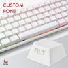 Axisiz Keycap Set for Gaming Mechanical To English Layout Custom Transparent LED Cherry MX Switch Compatible Keyboards, 100% 60% Support, Font,