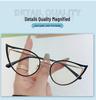 Stylish Women's Cat Eye Photochromic Anti-Blue Light Retro Metal Glasses Frame