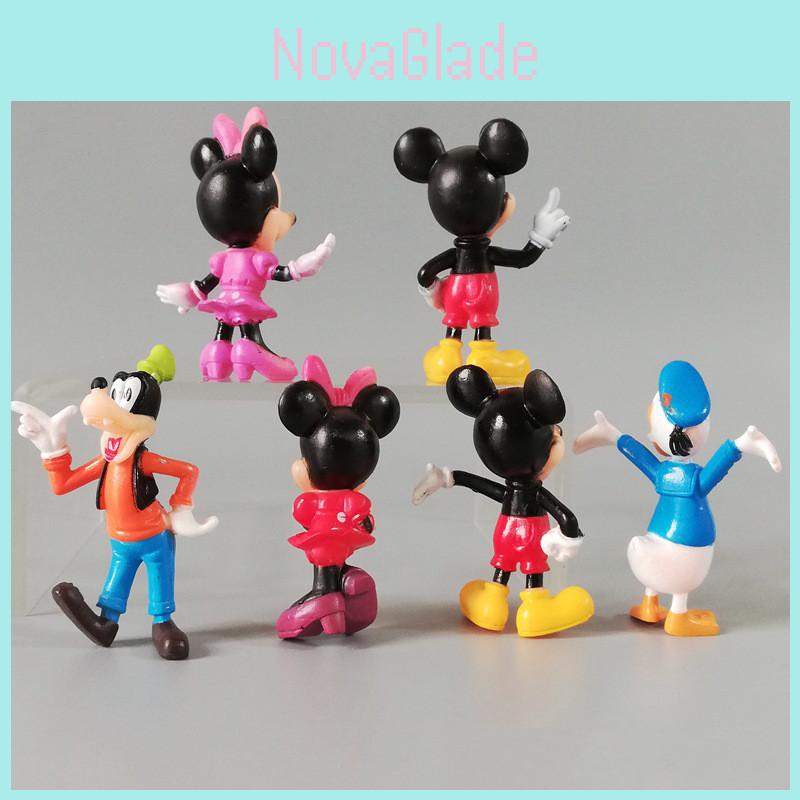 Disney Mickey House Minnie Figure Doll Toy Cake Decoration Set Of 6 Perfect Gift For Kids