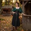 Damen schulterfreies Vintage-Kleid mit voller Glockenrock für Halloween-Kostüm