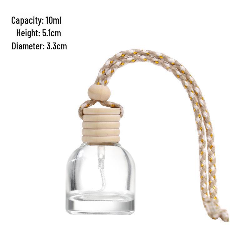 Glass Hanging Car Air Freshener & Essential Oil Diffuser Bottle