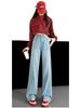 High-Waisted Wide-Leg Jeans for Women: Flattering Spring & Autumn Styles, Ideal for Pear-Shaped Bodies, Light-Colored, Great Drape